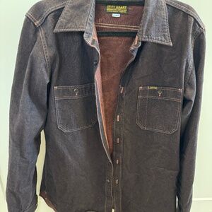 Iron Heart 10oz Selvedge Denim Work Shirt - Indigo Overdyed Red ( Label XL)